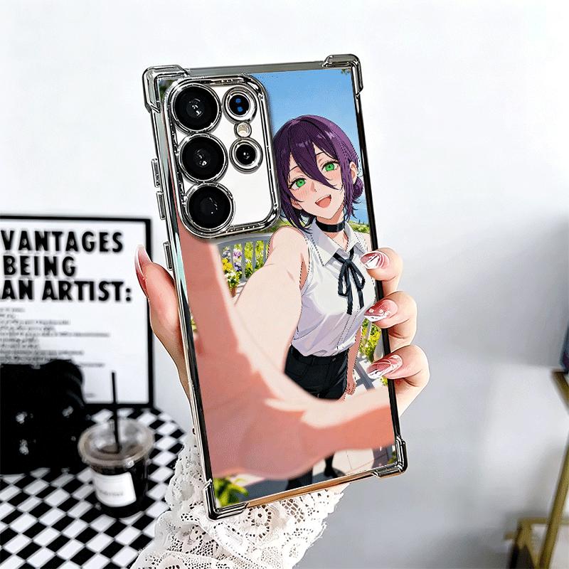 Anime Character R-Reze CSM Plating Phone Case For Samsung Galaxy S24 S25 FE S26 Edge S23 Ultra S22 S21 Plus S20 Anti-Fall Airaba