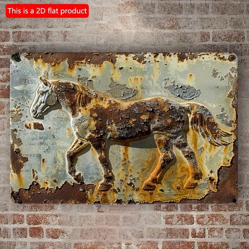 

2d Flat 30*20cm, Horse Rustic Wooden Sign, Vintage Wooden Wall Decor for Home, Wooden Retro Decoration, for Home, Kitchen, Garden, Bedroom, Bar Decor. 30*20cm