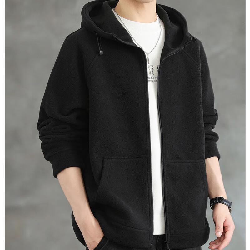JEEP SPIRIT Men's Hooded Fleece Cardigan Sweatshirt
