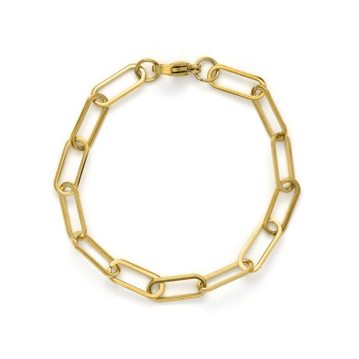 Bracciale - LUXENTER - Siazar - Acciaio ipoallergenico - Placcato oro 18K - 19 cm