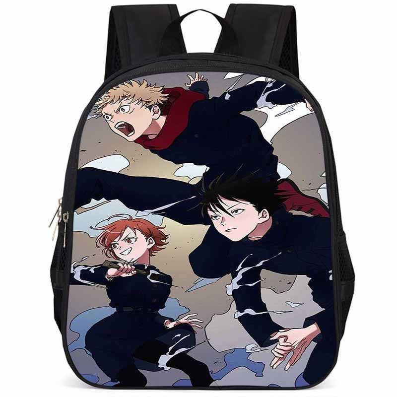 Durable Large Capacity 15 Inch Jujutsu Kaisen Backpack For Kids Lightweight Oxford Cloth School Bag