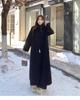 Women's Hepburn Style Black Wool Coat - 2025 Autumn/Winter Collection