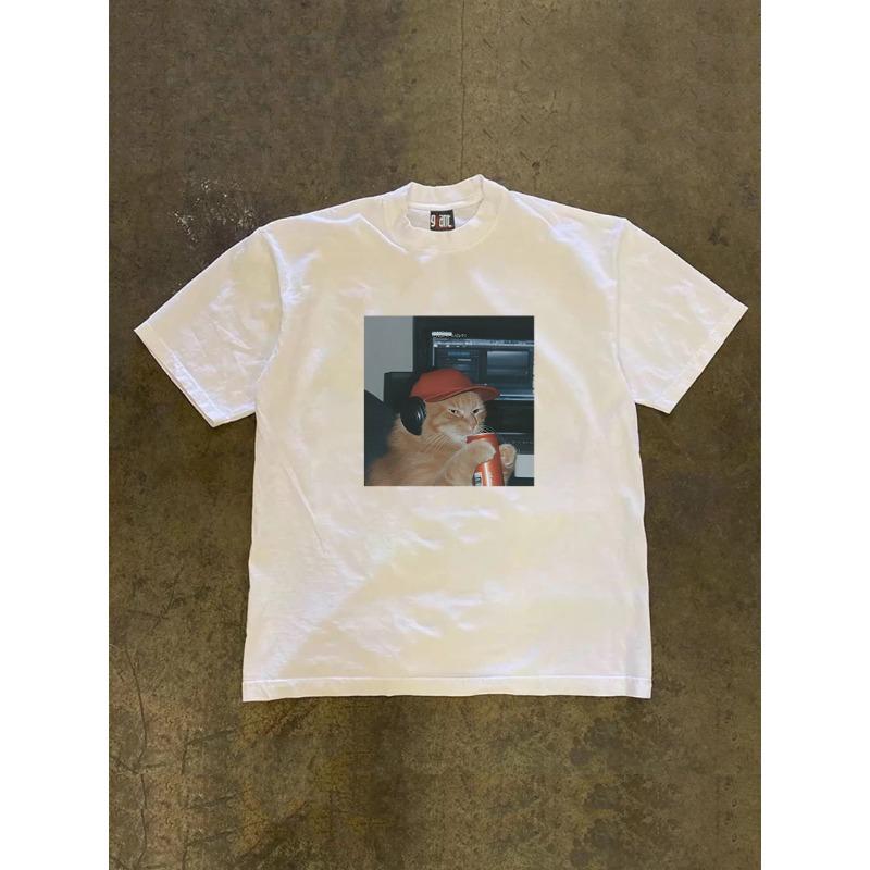 Fun Creative Pattern Round Neck Tshirt Pure Summer Trendy Fashion Short Sleeve Casual Daily Style Top