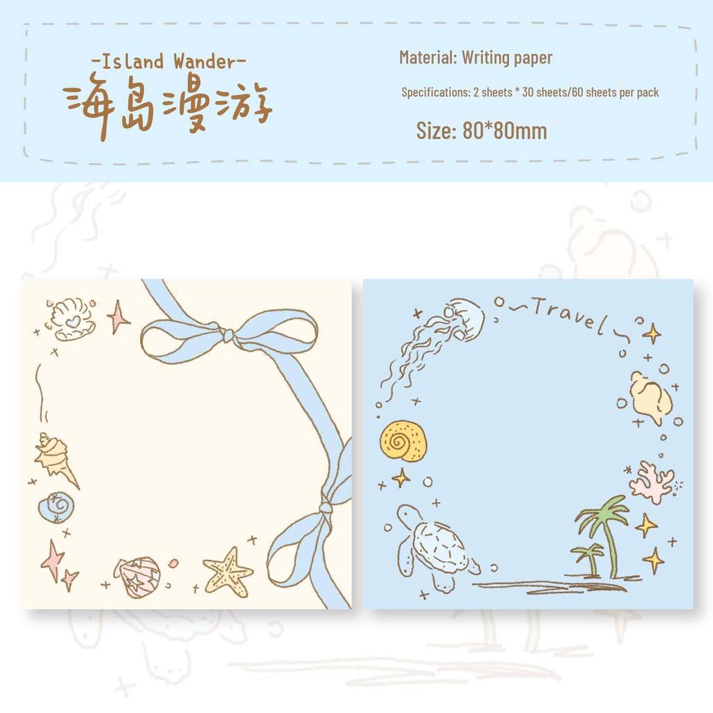 Moyan Möbius Strip Cat-Themed Embossed Sticky Notes: 3-Pack Korean Style, Irregular Shape