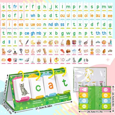 Kids Cvc Words Flashcards Phonics Flip Chart Word Builder Sight Words Activity Learning Tool Speech Therapy Special Education