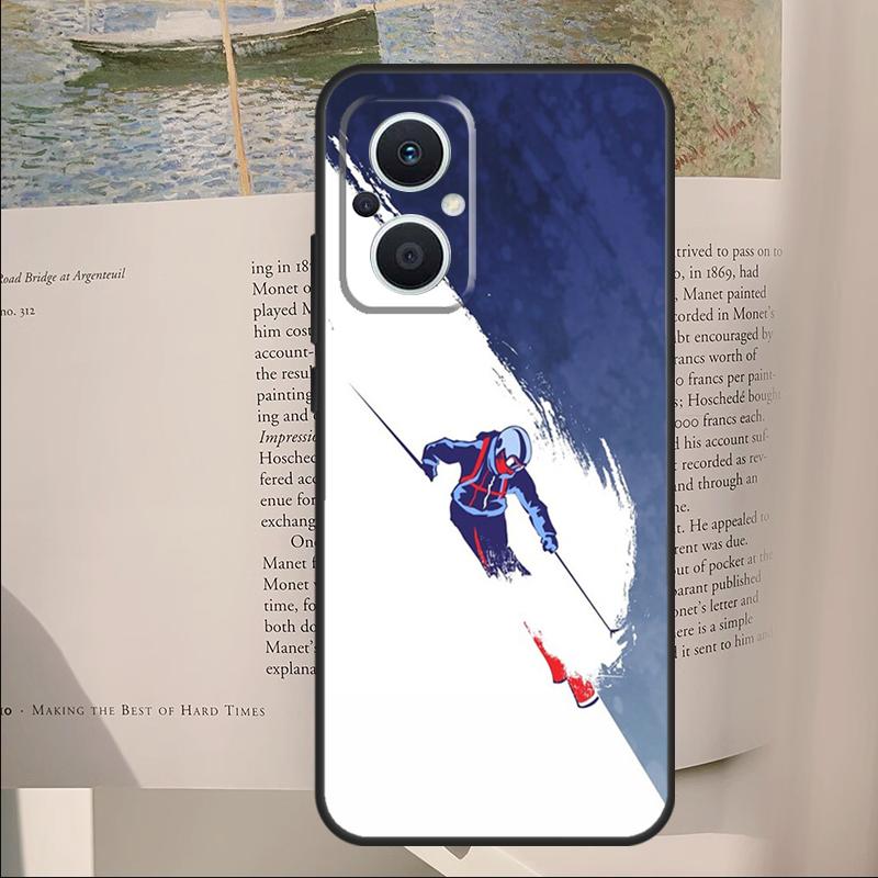 Skiing Snow Snowboard Ski Cover For OPPO Reno 11F 12F 13F 14F 14 10 11 13 Pro 7 8 Lite OPPO Find X8 X6 X5 X9 Pro Case