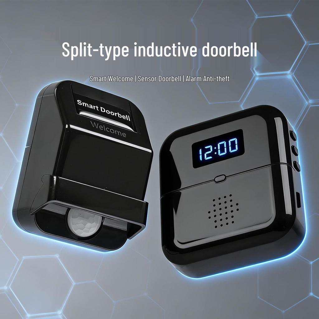Wireless Infrared Doorbell with Auto-Ring and Wide-Angle Sensor for Homes and Shops