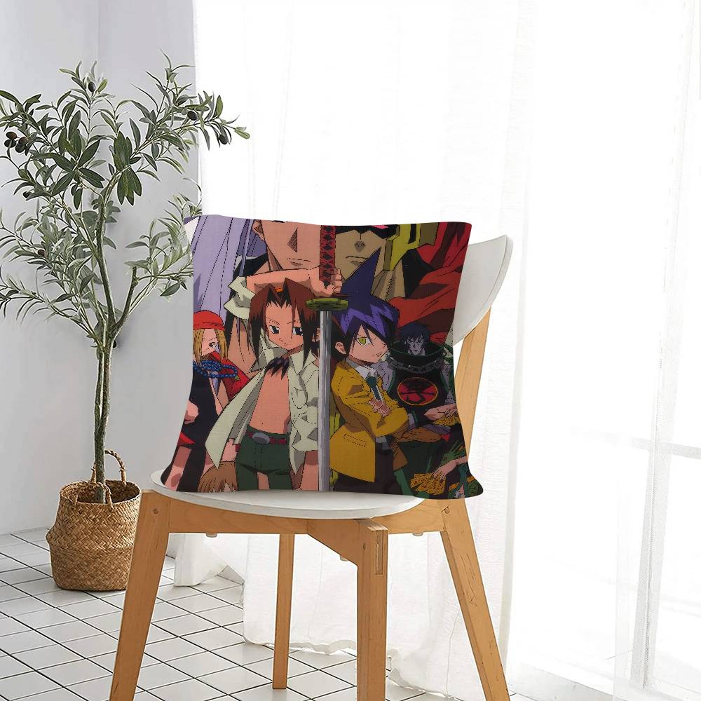 Anime Shaman King Cushion Cover Inches Farmhouse Decor Home Throw Pillow Covers For Couch Decorations