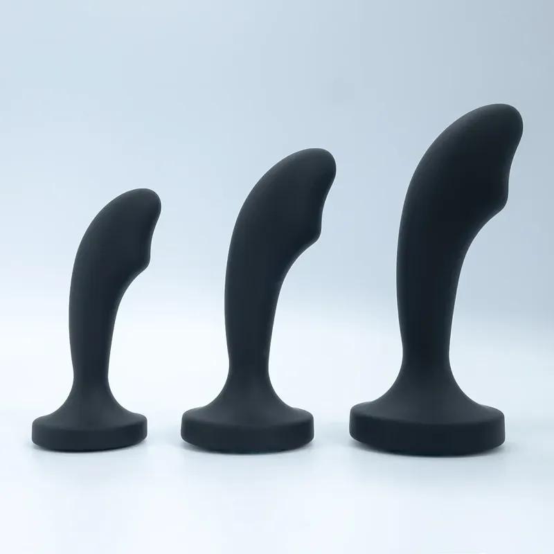 Unisex Silicone Anal Plug 3 Sizes with Crystal Base Safe Design for Women And Men Adult Sex Toy Dildo
