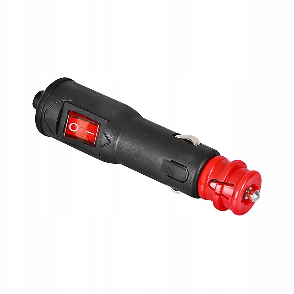 Wtyczka Gniazda Zapalniczki 12V 15A Euro Włącznik