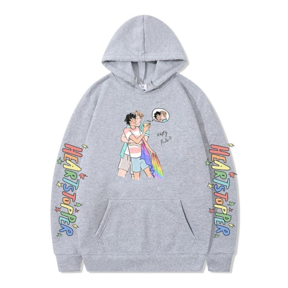 Mode Unisex Lässig Heartstopper Hoodies Sweatshirt Outdoor Sport Cosplay Nick und Charlie Pullover Hoodie Große Größen Cosplay Kostüm