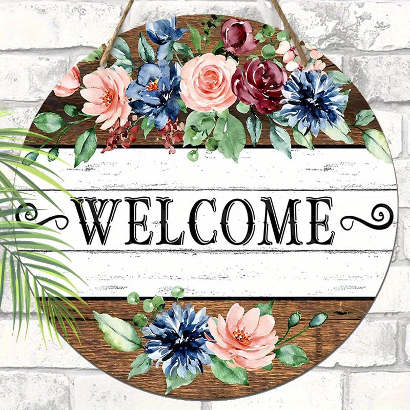 Ξύλινη κρεμαστή διακοσμητική πινακίδα, πινακίδες καλωσορίσματος, διακοσμήσεις εσωτερικού χώρου ή κήπου, 2D επίπεδα κρεμαστά, δώρα για νεοεισερχόμενους φίλους