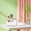 2 Pieces Makeup Holder Tray, Cosmetic Storage Box, Elegant Display Case for Countertop
