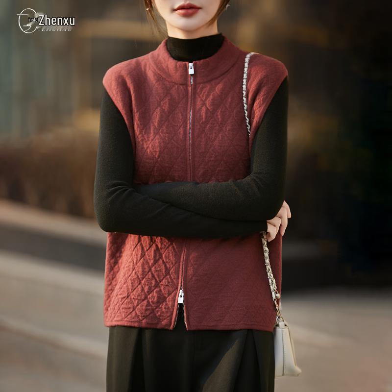 Zhenxu Wool Blend Quilted Air-Layer Vest