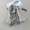 Summer Japanese Linen Scarf Square Scarf Fashion Versatile Striped Cotton And Linen Shawl Beach Sunscreen Silk Scarf