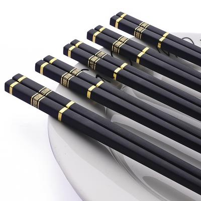 Čínské hůlky Opakovaně použitelné Slitina Protiskluzové Japonské Sushi Hůlky Sada Opakovaně použitelné Hůlky Kuchyňské Nádobí Dárek