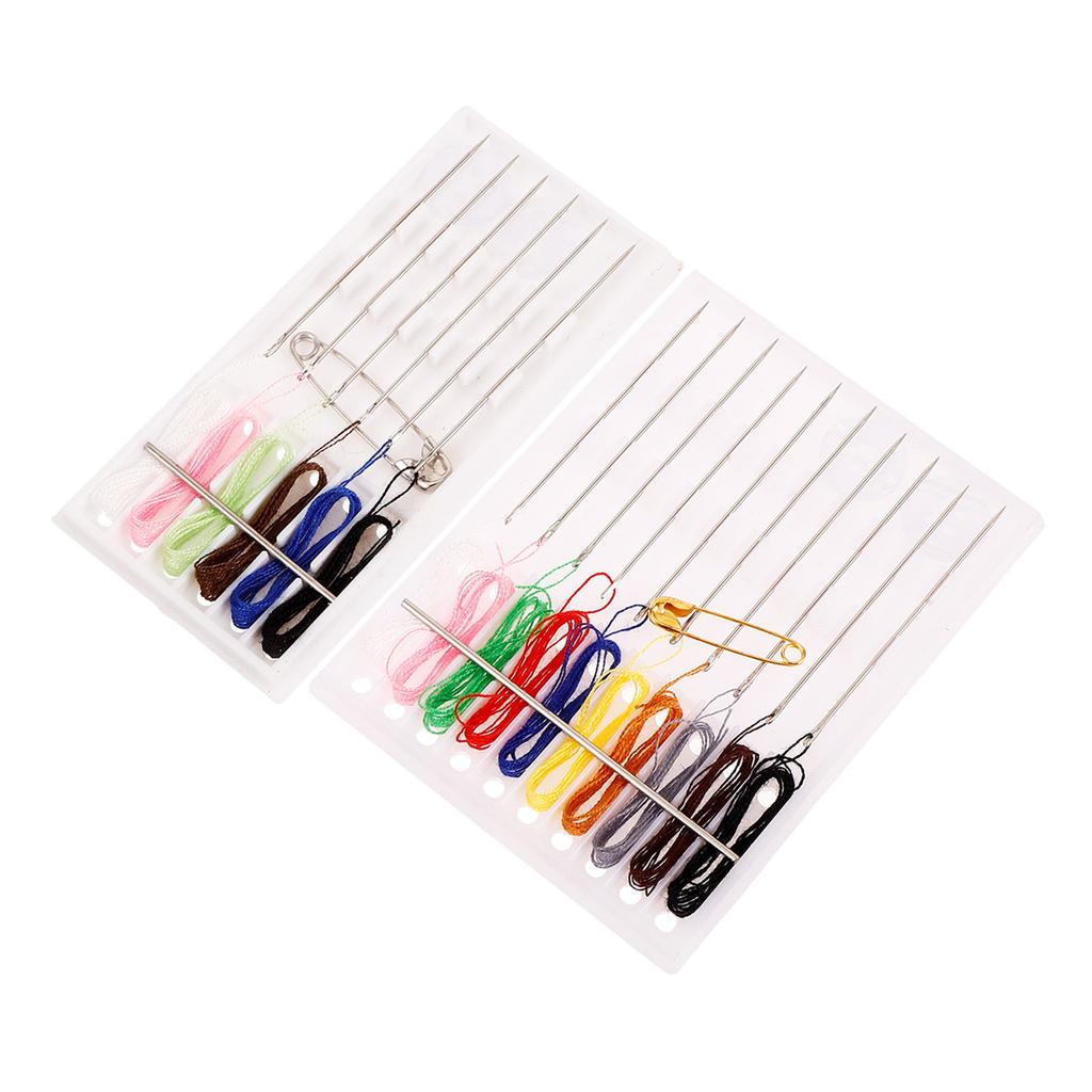 2Sets Portable Compact Lightweight Travel Sewing Kit Household Sewing Tools for Clothes Repair DIY Handicrafts Embroidery