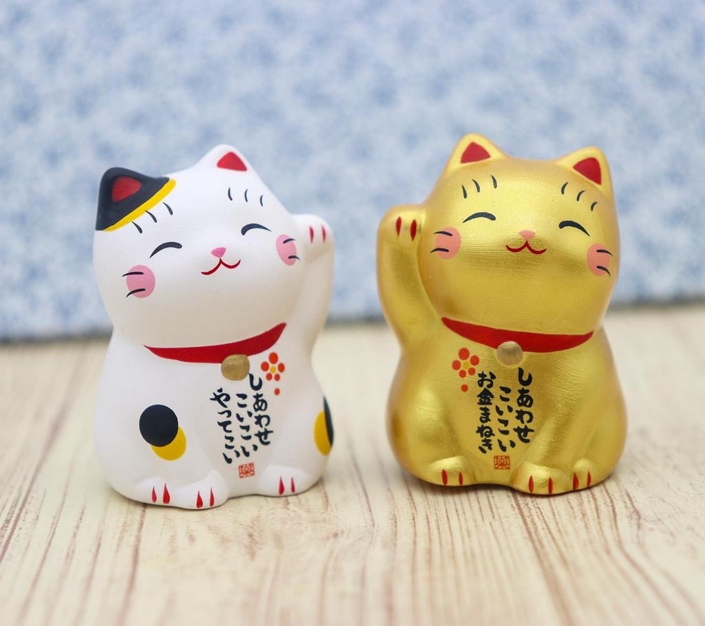 Yakushigama display set with fortune slip lucky charm Maneki-neko (beckoning cat) (24 pieces) (with sticker)