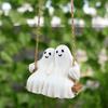 Halloween Ghostly Couple On Swing Resins Hanging Decors For Garden Patios Tree Indoor and Outdoor Horror Theme Ornament