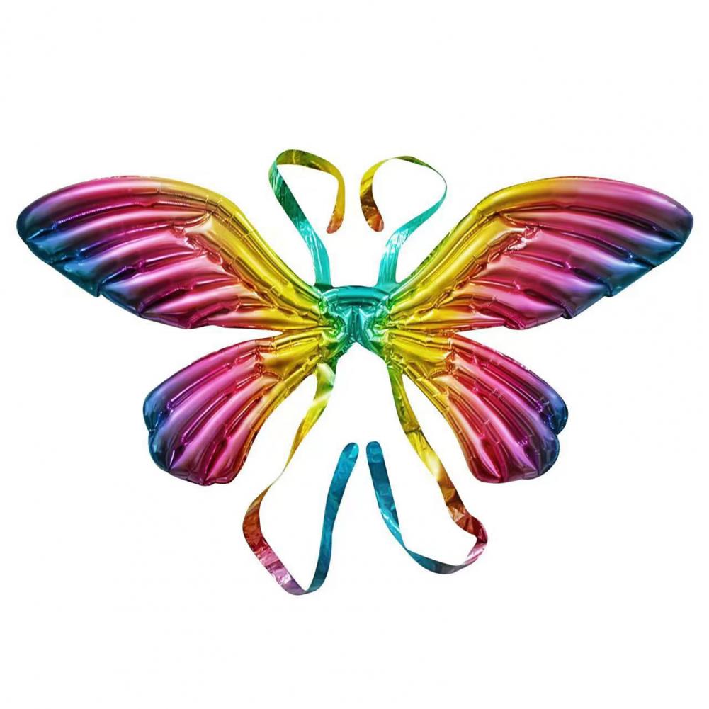 

Полезный легкий воздушный шар в форме крыльев ангела, блестящий макет сцены, 3D-бабочка, подвесной фольгированный шар, свадебное украшение