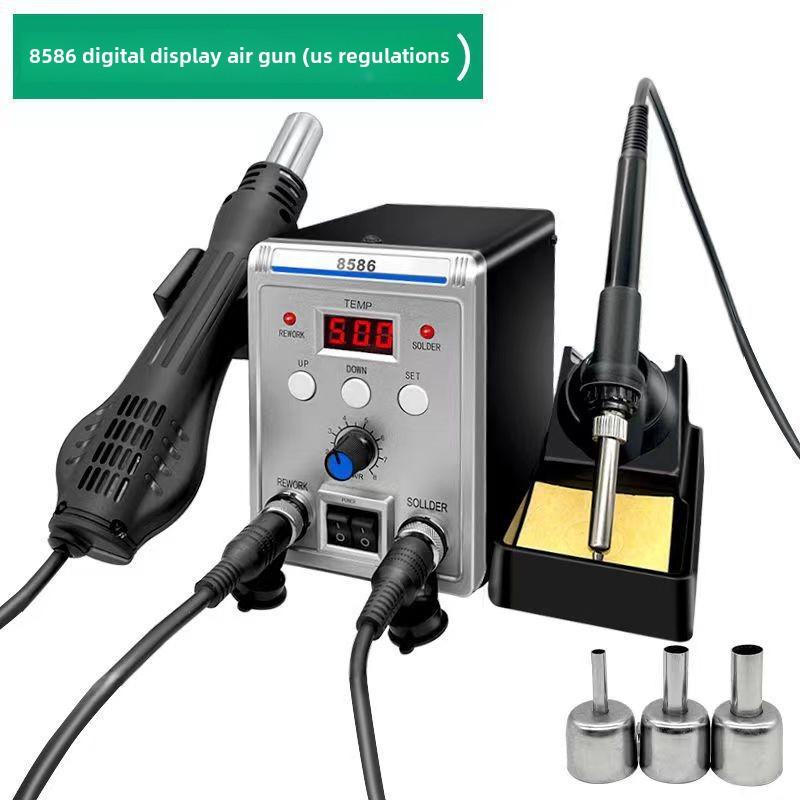 8586 2-in-1 Air Rework Station with Soldering Iron for Electronics Repair