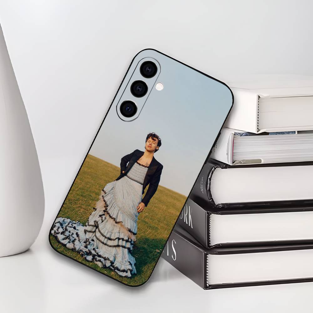 H-Harry S-Styles Phone Case For Samsung Galaxy A73,A72,A71,A70,A53,A52,A51,Soft Silicone Black Cover