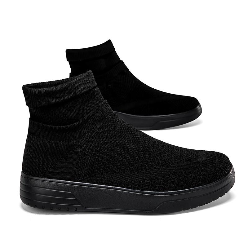 Women Shoes Casual High-Top Flats Couples Platform Sneakers Slip-On Socks Shoes for Men