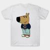 Men Black Print T-shirt Chicago Bears Just A Chill Guy Meme No-Cut Transfer Paper Print Cotton Tshirt