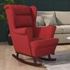 Day and Night - Day and Night Rocking Chair with Red Velvet Rubber Wood Legs
