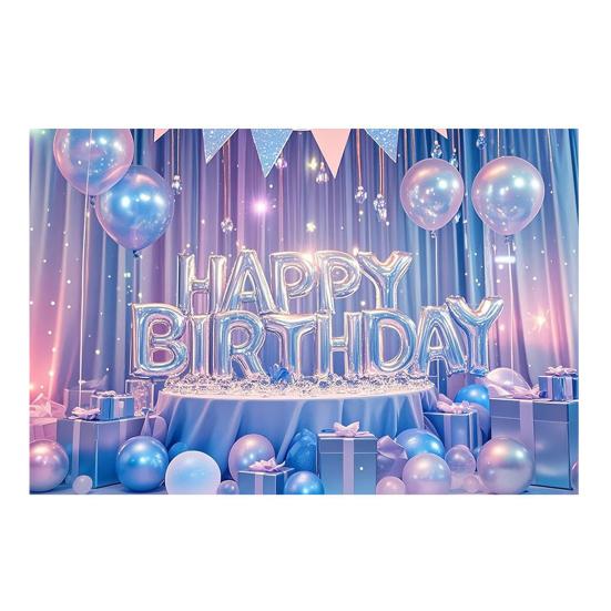 Happy Birthday Banner Hintergrund, Party Foto Hintergrundtuch für Feier, Girlande Flaggen Dekoration für Kinder Frauen, Happy Birthday Zubehör