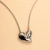 Glossy Heart Necklace - Women's Fashion, European & American Style, Non-Fading Vacuum Electroplated Clavicle & Sweater Chain.