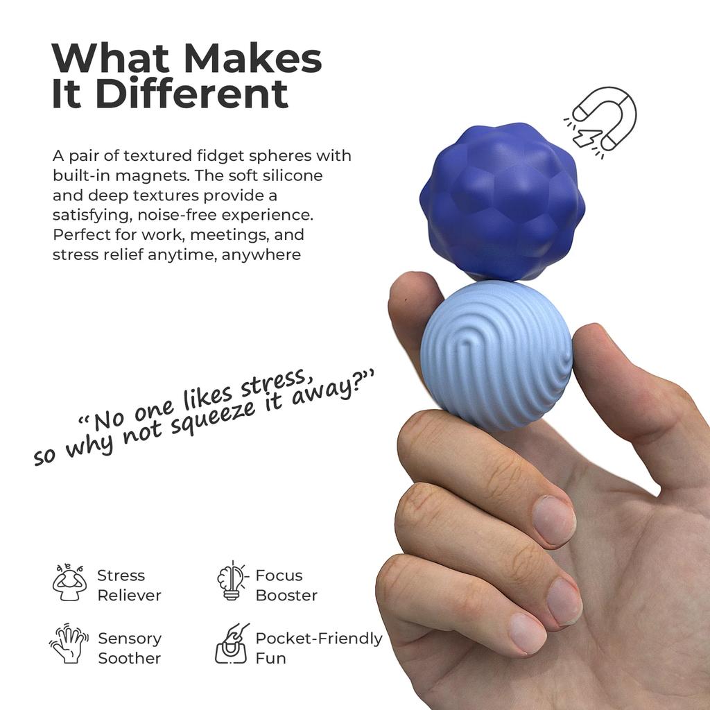 Oversized Silicone Magnetic Sensory Balls Sensory Game Desk Gadgets ADHD Anti-stress Fidgets Magnet Toy Magnetic Decoration Ball