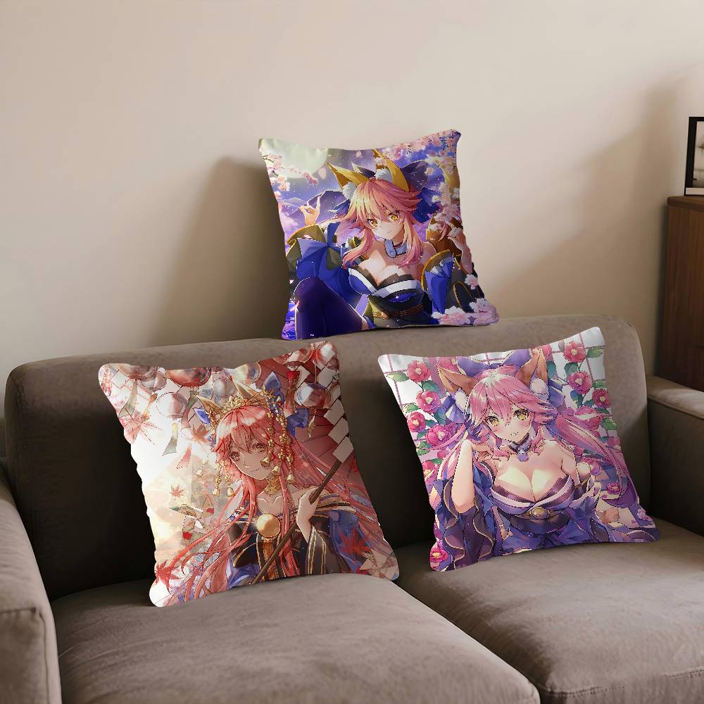 T-Tamamo No Mae Cushion Cover Inches Farmhouse Decor Home Throw Pillow Covers For Couch Decorations