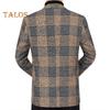 Men Suit Coat Lapel Long Sleeve Plaid Pattern Two Buttons Closure Suit Jacket with Pockets Slim Fit Business Outwear