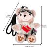 Crossbody Camera Bear Pilot Travel Bear Key Ring Stuffed Animal Plush Bear Dolls  Girls Boys