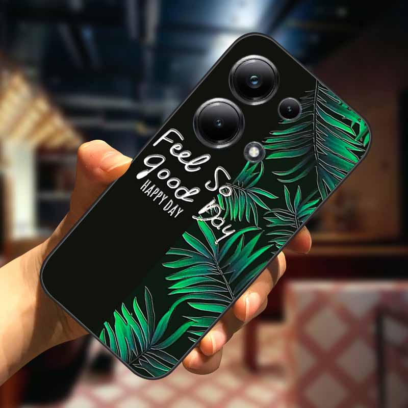 For Xiaomi Redmi Note 13 13pro 5G Case 3D Relief Flower Emboss Soft Silicone Cover For Redmi Note 13 pro Plus Owl interest Cases