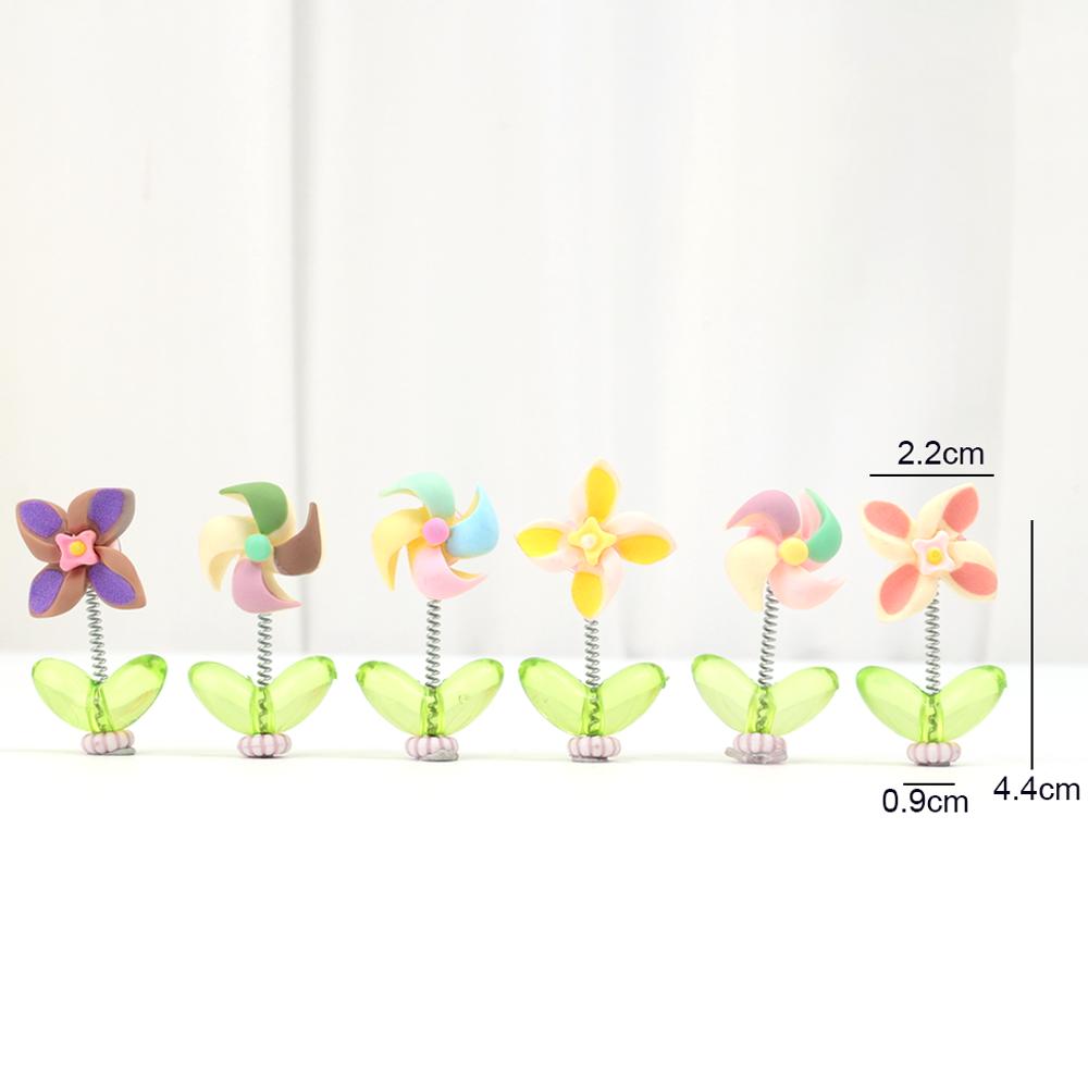 Rotatable Windmill Car Ornament Auto Center Console Display Screen Shaking Head Ornament Car Interior Decoration Accessories