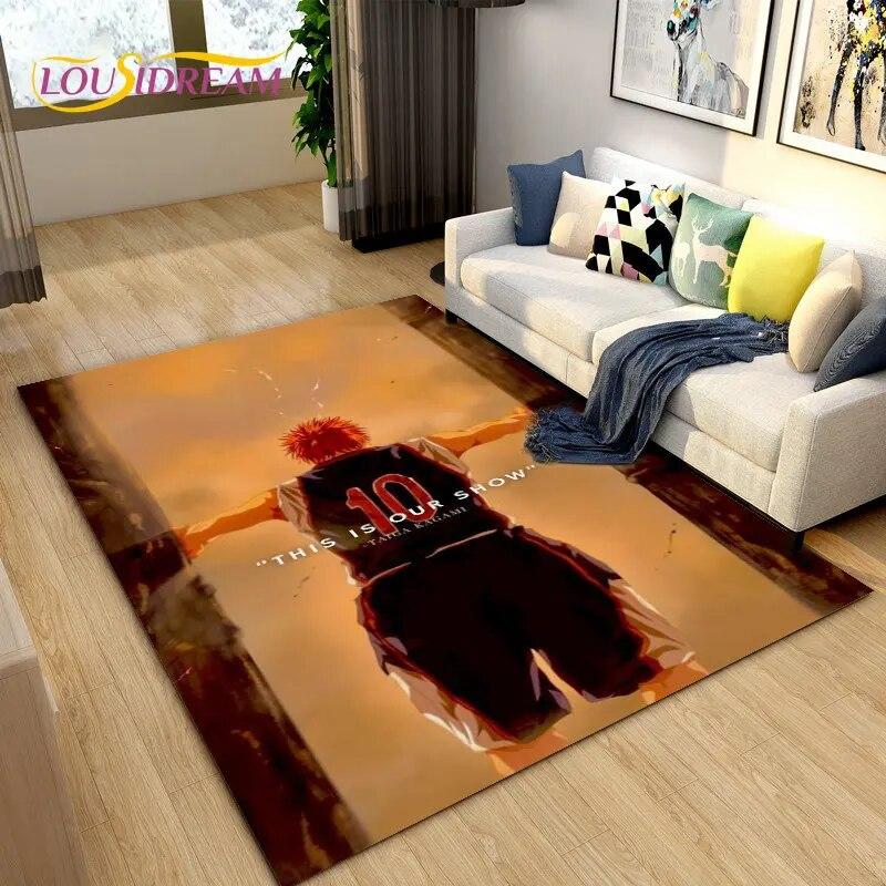 Dywan z motywem koszykówki Kuroko, dywanik do salonu, sypialni, sofy, dekoracja, antypoślizgowa mata podłogowa dla dzieci