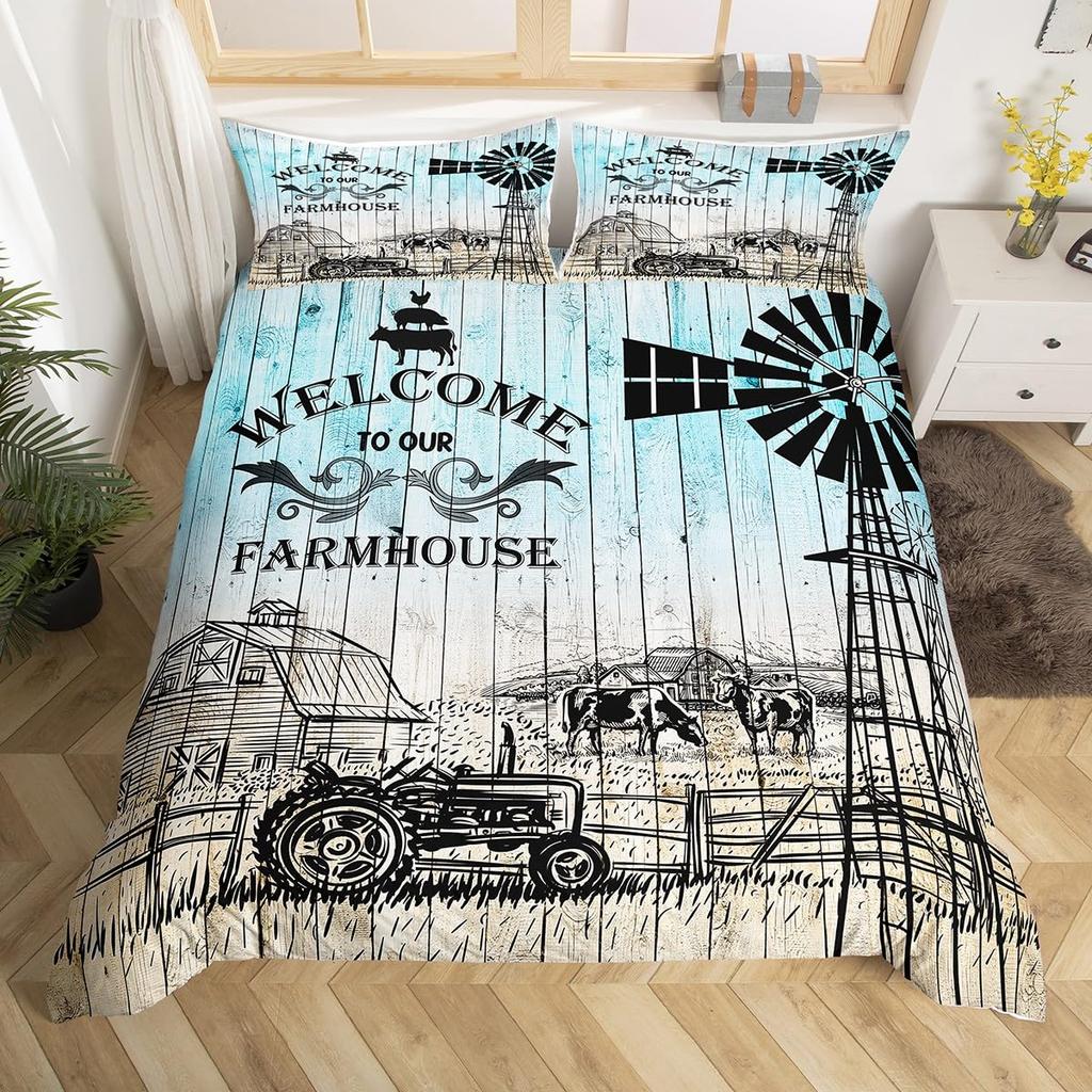 Windmill Duvet Cover Sets For Kids Teens Adults Lightweight Down Quilt Covers Bedroom Decor 2 Pillowcases 1 Duvet Cover No Quilt