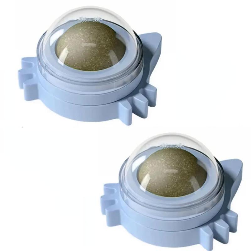 Katzenminz-Bälle Lustiger leckbarer Katzen-Snack Katzenminz-Bälle Katzenohr-Minze Drehbarer Ball Zahnreinigungsspielzeug für kleine mittlere Katzen Haustierbedarf