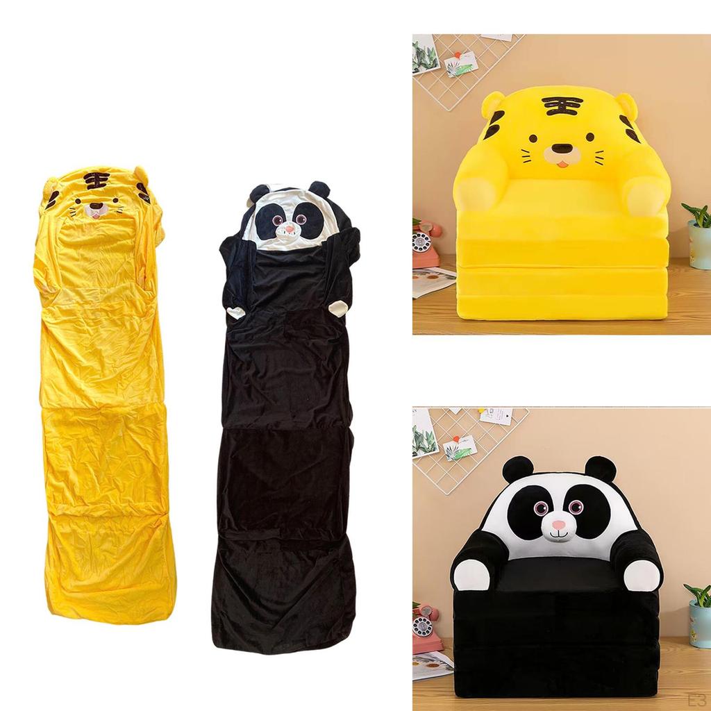 Boys Girls Cartoon Foldable Kids Sofa Cover Children Couch Backrest Armchair Slipcover Cute Lovely
