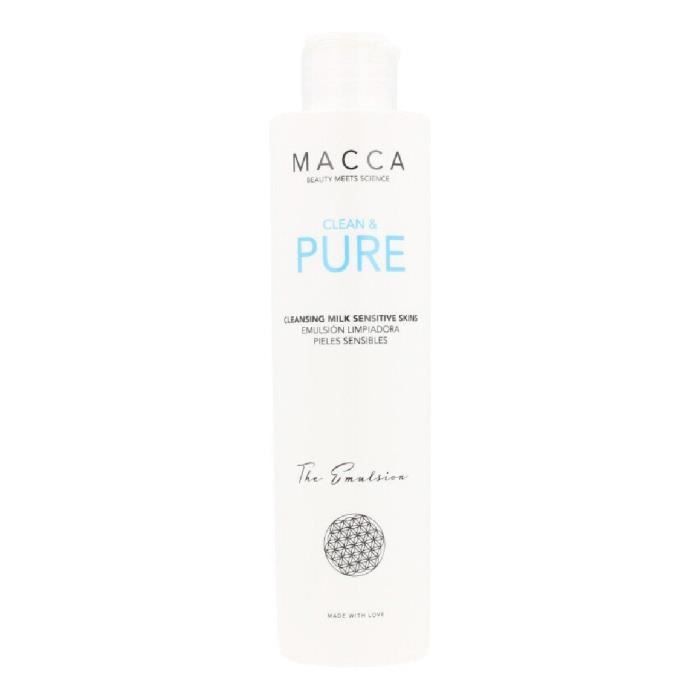 Lait Nettoyant - MACCA - Clean & Pure - 200 Ml - Peaux Sensibles - Qualité Supérieure