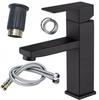 Rebiko Washbasin Mixer Standing Bathroom Black Tap