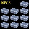 Mini Rectangle Storage Box Translucent Packing Dustproof Solid Strong Home Organizer Jewelry Ornaments Accept Case Container