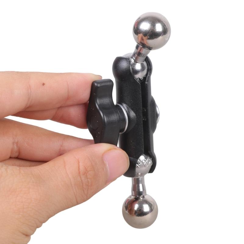Adjustable 17mm to 17mm Ball Mounting Arm Heavy Duty Iron Clamp Rotatable Metal Clamp for Mobile Phone Monitor Video