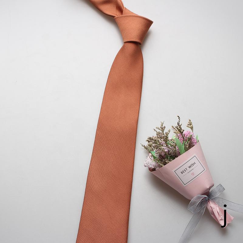 

Деловой повседневный мужской галстук, аксессуары для костюма 7 см, однотонный галстук ручной работы