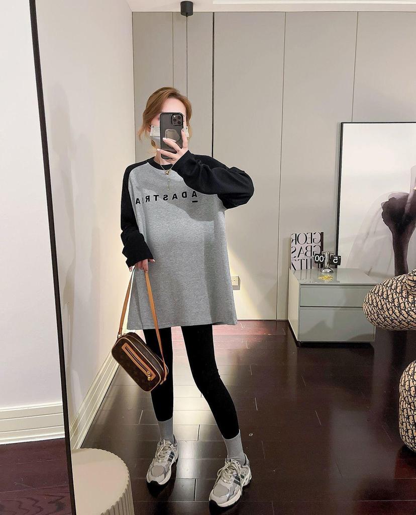 Plus Size Women’s Oversized Long Sleeve T-Shirt for Autumn/Winter – Warm, Versatile Base Layer
