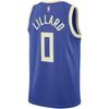 Nike X NBA Collaboration Milwaukee Bucks Dri-Fit Pullover V-Neck Sleeveless Basketball Jersey Lillard 24-25 Season City Edition FQ4349-483