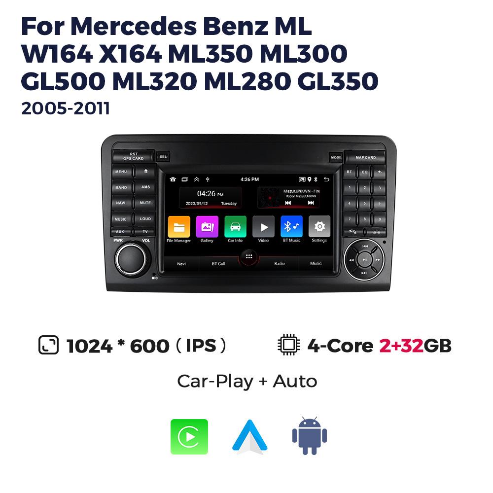 Navifly Android Auto Rádio Multimediální Video Přehrávač Pro Mercedes Benz ML GL W164 ML350 ML500 GL320 X164 ML280 GL350 GL450 GPS 2din