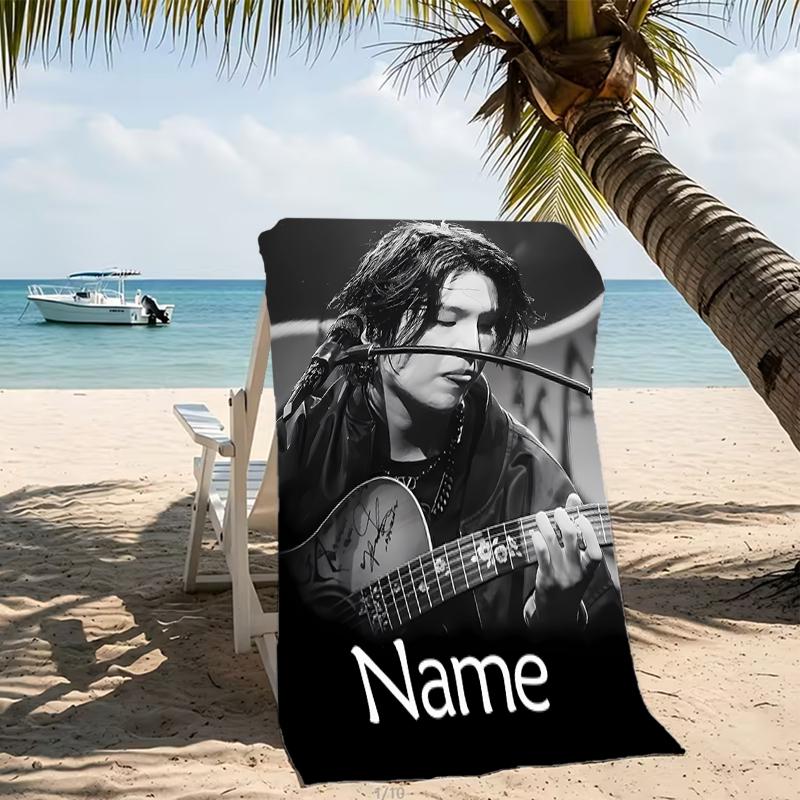 Customizable personalized beach towels Jimin themed designs.Suitable for the beach, yoga, sports;ideal as beach accessories